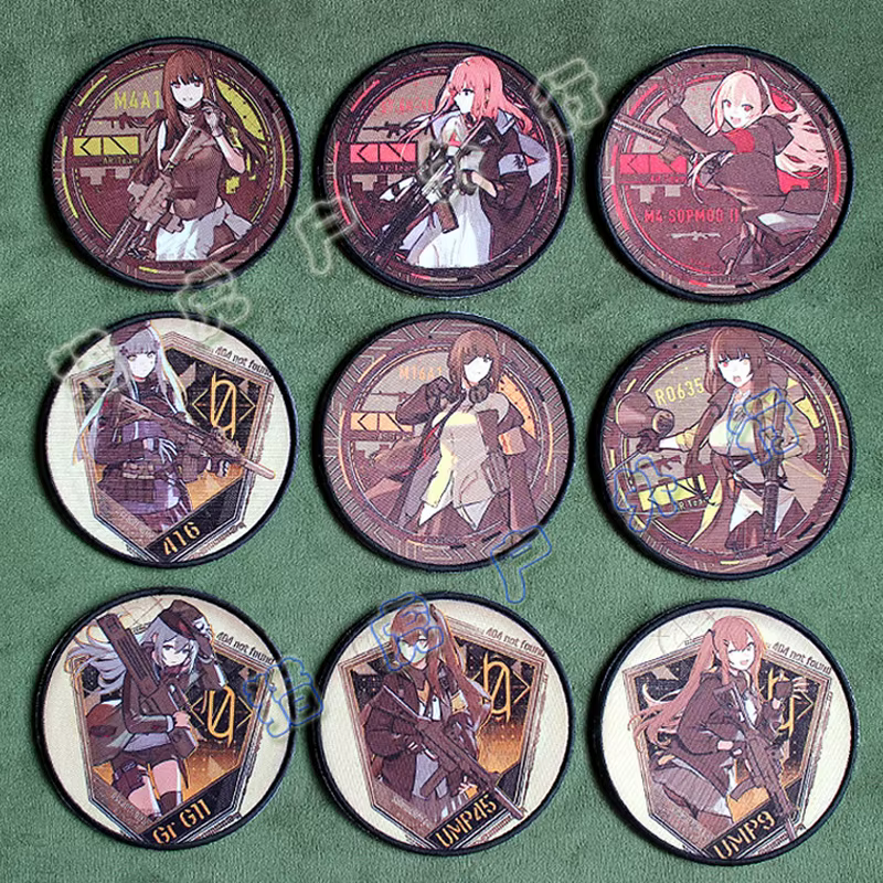Parche táctico gamer con personajes de videojuegos