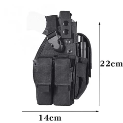 Funda táctica pistola universal doble bolsa de revista de nailon