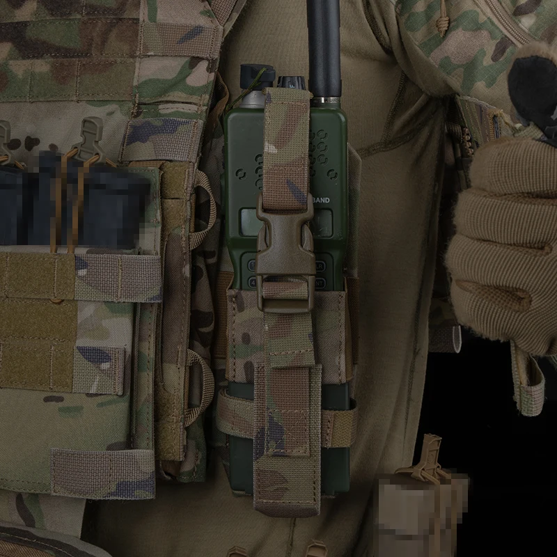 Bolsa táctica para radio MOLLE con velcro y liberación rápida - imagen 4