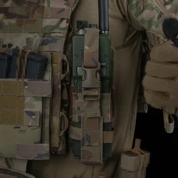 Bolsa táctica para radio MOLLE con velcro y liberación rápida