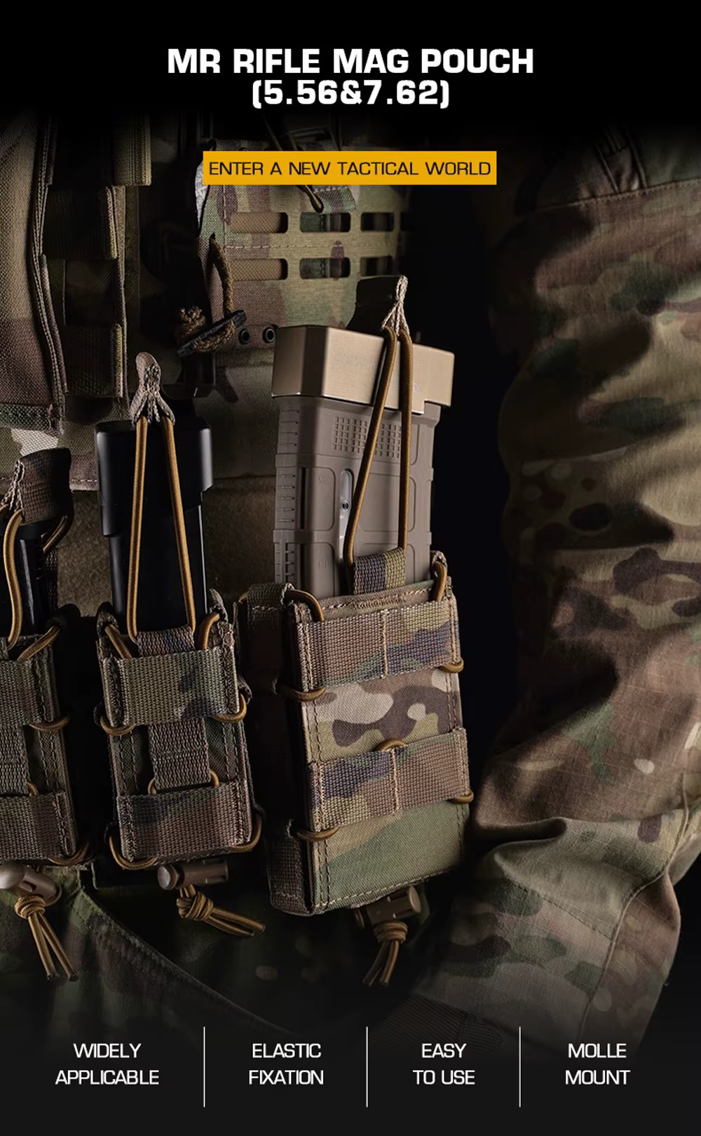 Pochettes táctiques para cargador simple MOLLE
