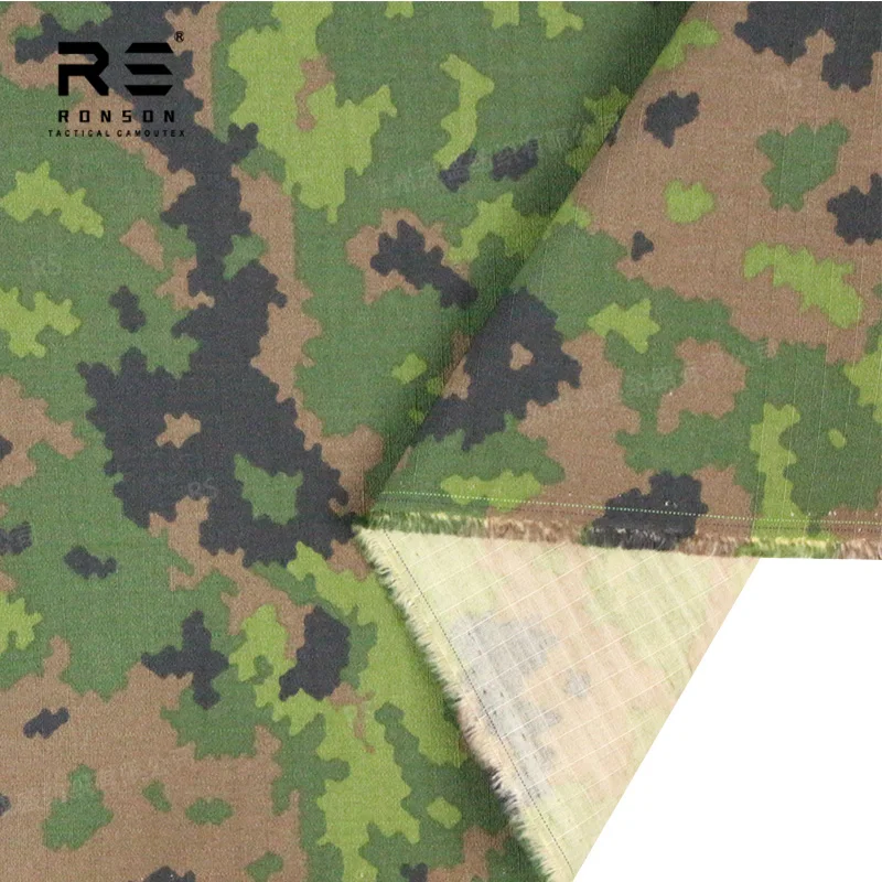 Tejido Ripstop camuflaje finlandés táctico NYCO para uniforme - imagen 4