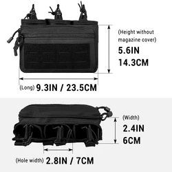 Portacargador triple MOLLE para rifle, bolsa táctica desmontable