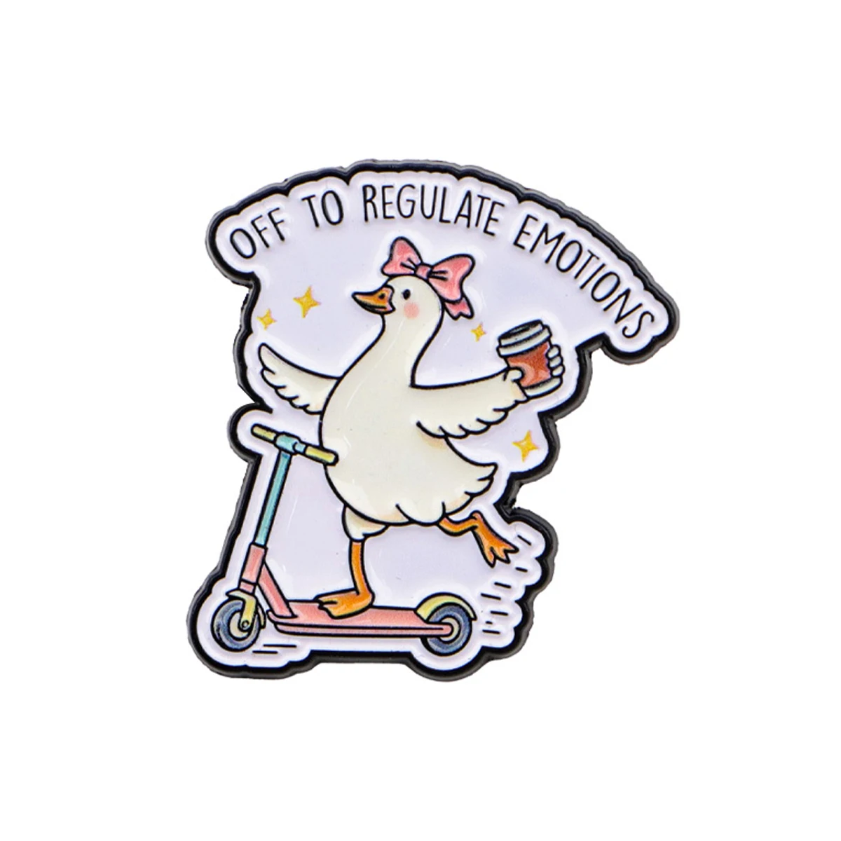 Pin táctico de metal esmalte pato para mochila y sombrero duradero