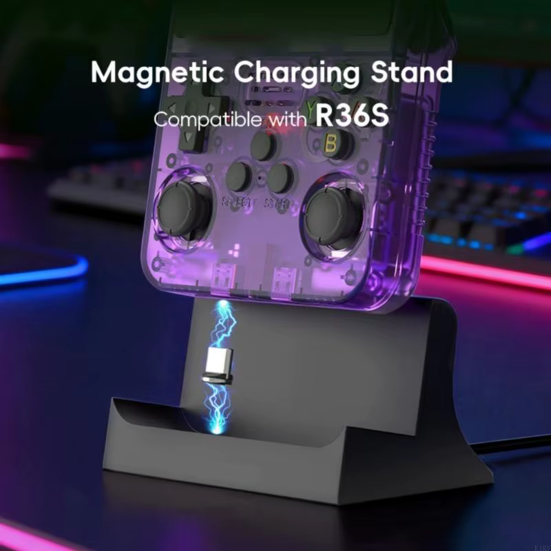R36S Soporte de carga ABS para consola: protege el puerto y conector