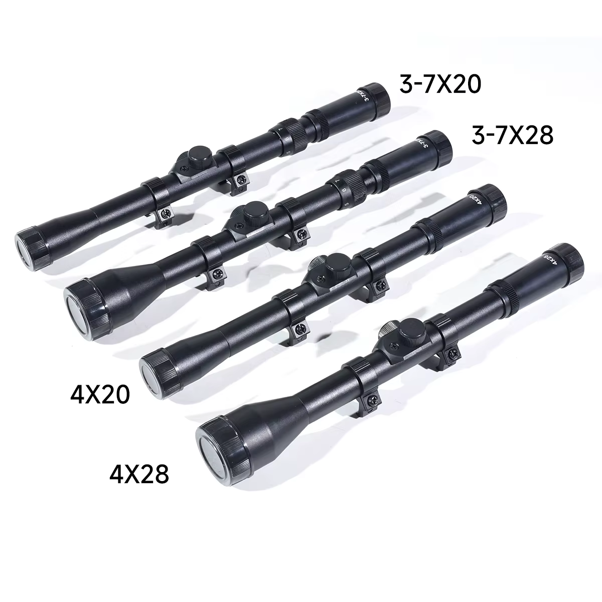 Mira telescópica para airsoft retícula rail cola de milano 11mm - imagen 4