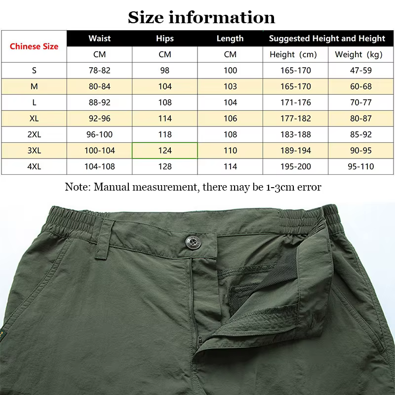 Pantalones cargo tácticos de verano para hombre impermeables ligeros - imagen 2