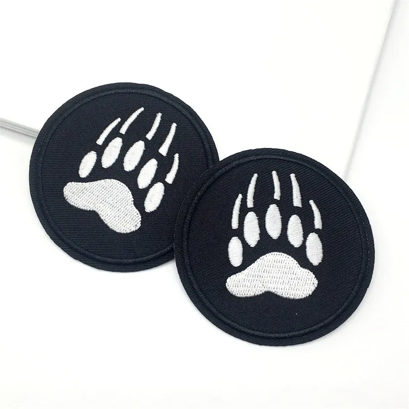 Parches bordados con Velcro – huella de perro dibujo animado - imagen 2
