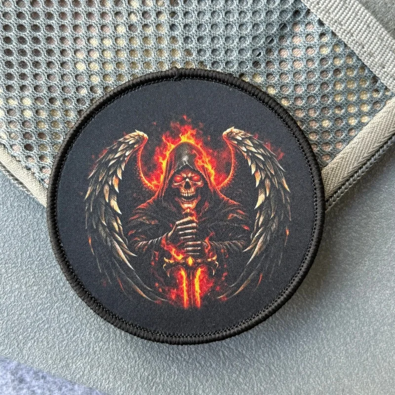 Parche táctico ángel flameante moral gancho y bucle para mochila - imagen 3