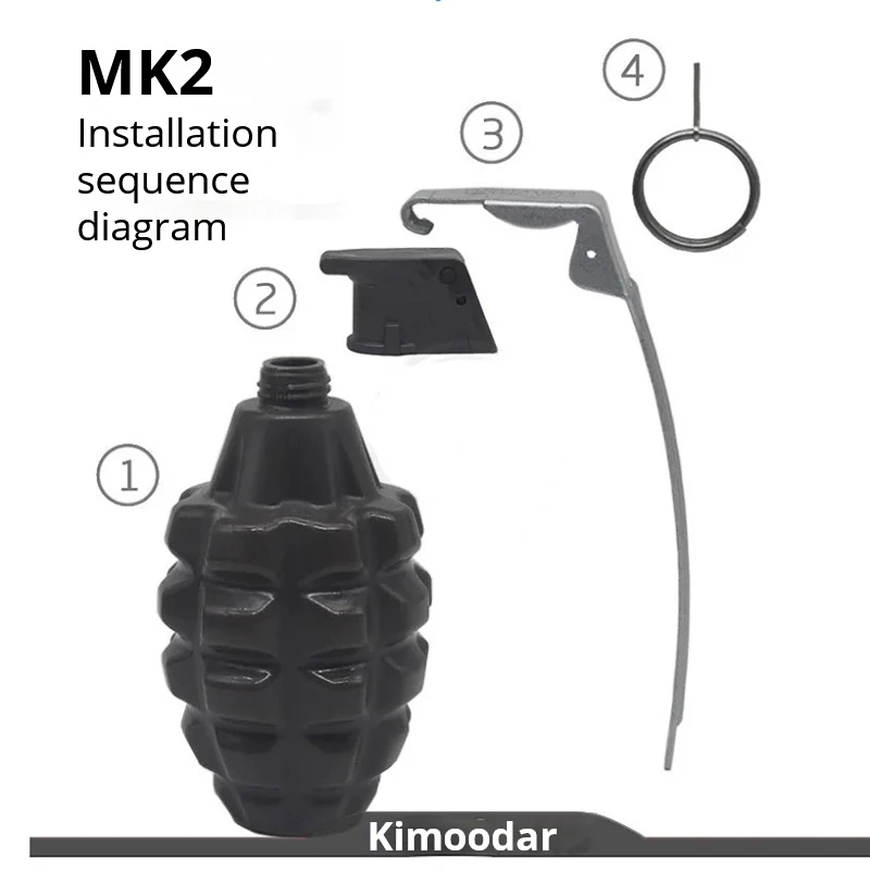 Granada MK2 tipo piña decorativa de plástico para colección - imagen 3