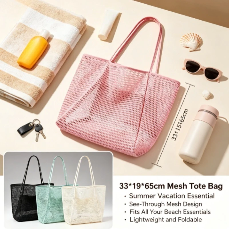 Bolsa de hombro gran capacidad estilo playero para viajes - imagen 3