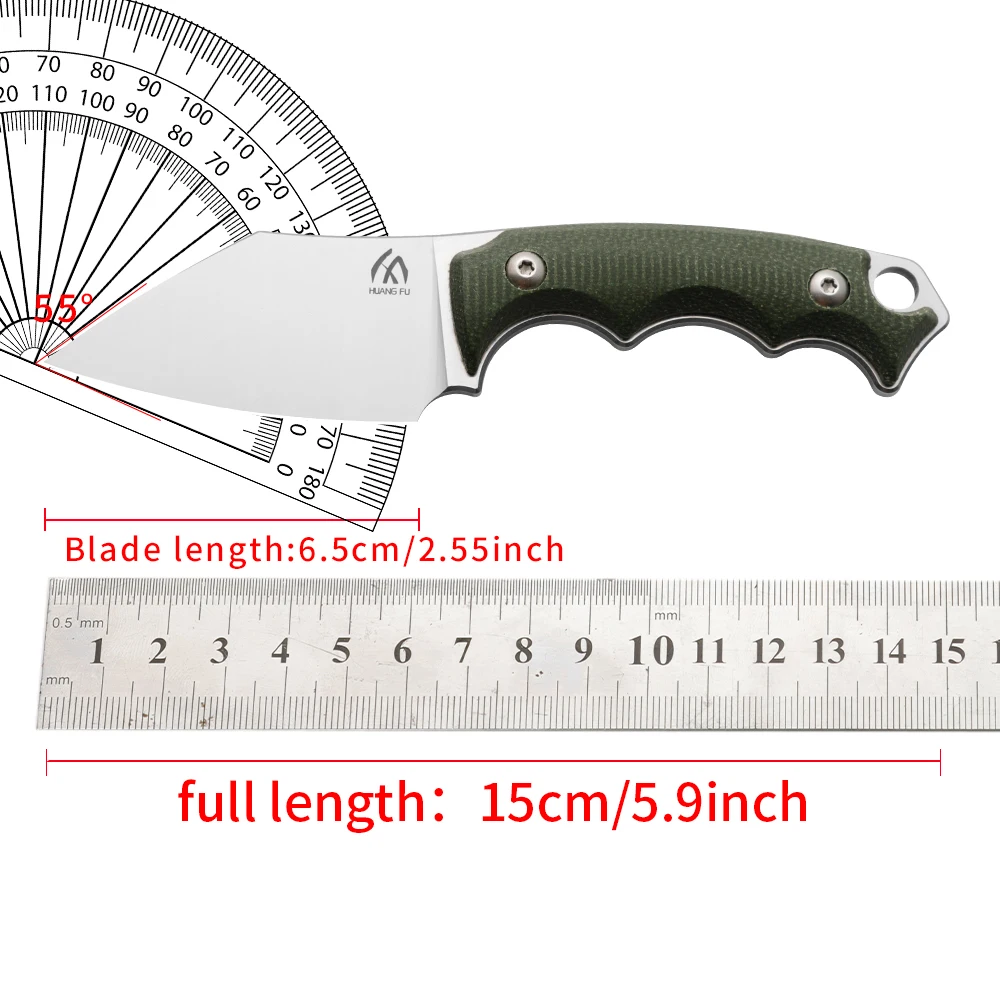 Cuchillo táctico fijo de acero – para exteriores y supervivencia - imagen 3