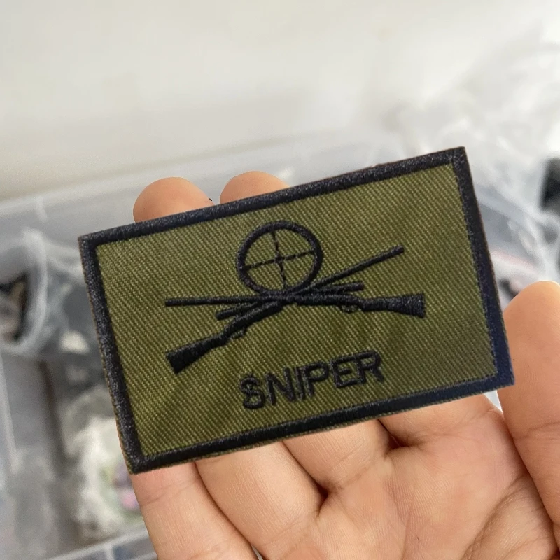 Parche táctico bordado francotirador – Insignia moral con velcro - imagen 4