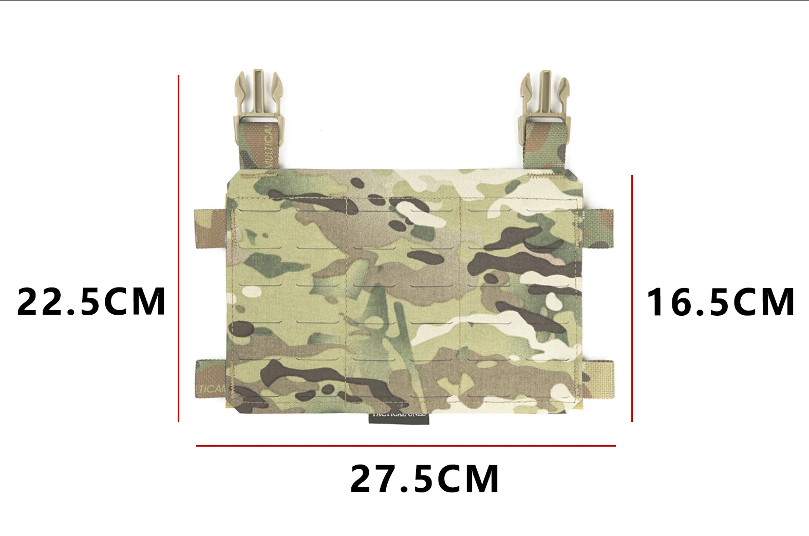 Detalle del sistema Molle y cremallera frontal
