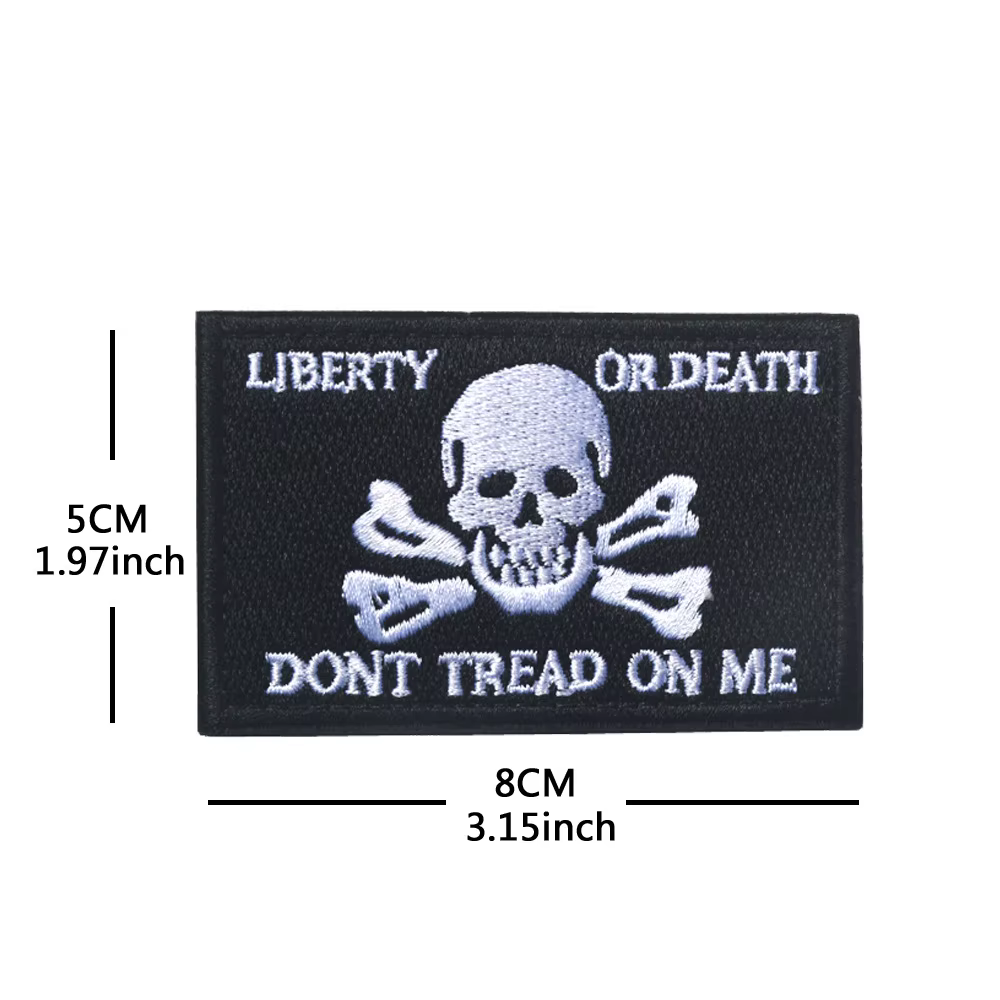 Liberty or Morath Don't Tread On Me parche moral bordado táctico