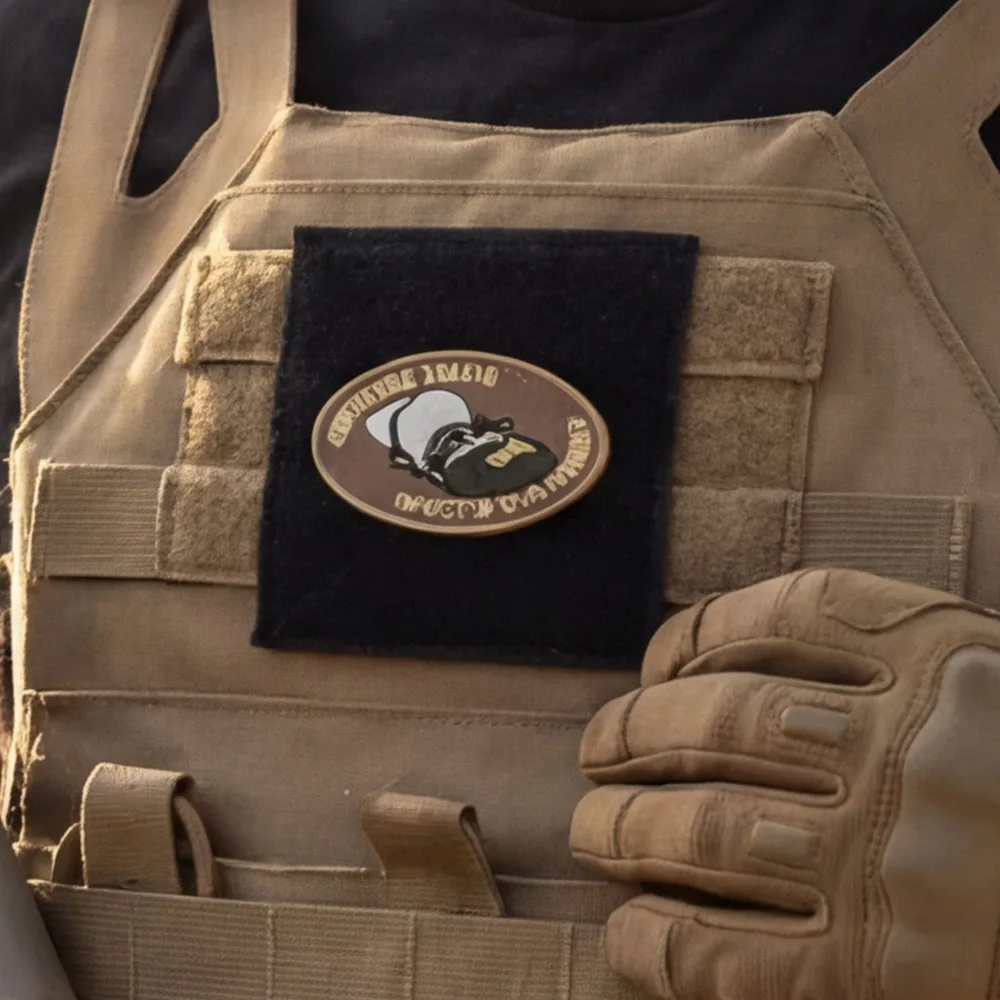 Panel táctico MOLLE gancho y bucle para parches e insignias caza