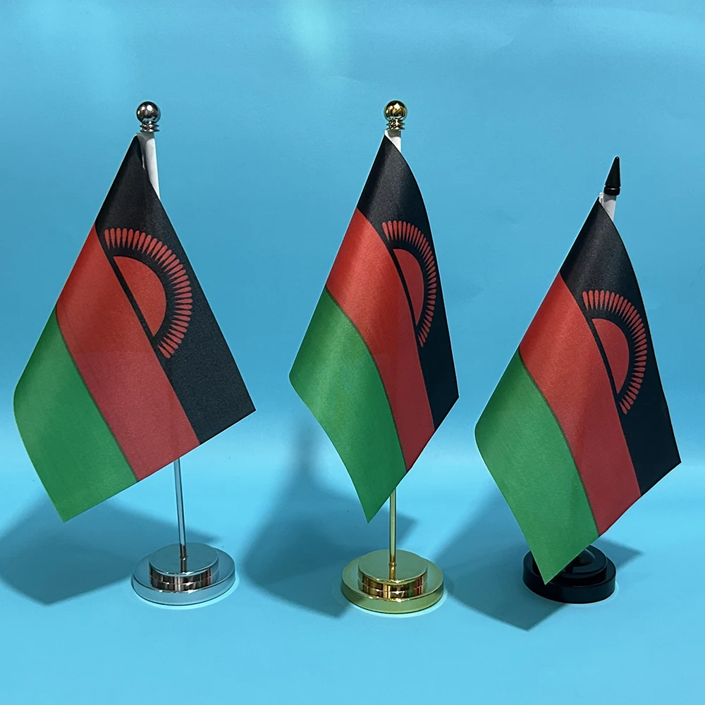 Bandera de escritorio Malawi 14x21 cm