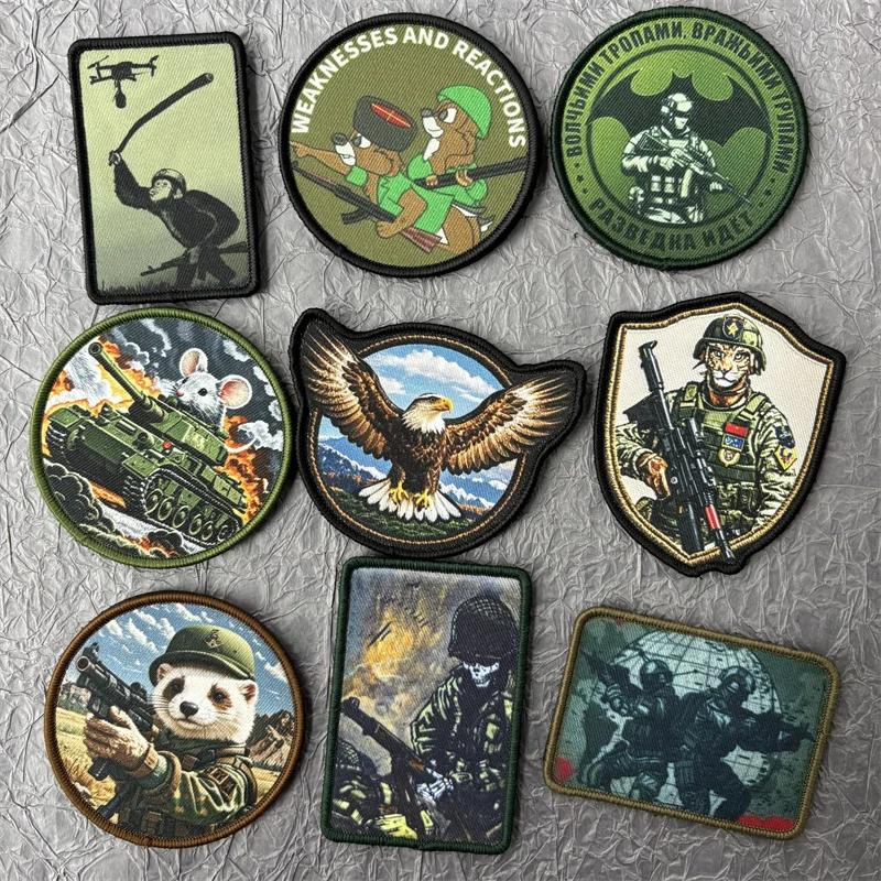 Parche morale militar adhesivo velcro para equipamiento táctico