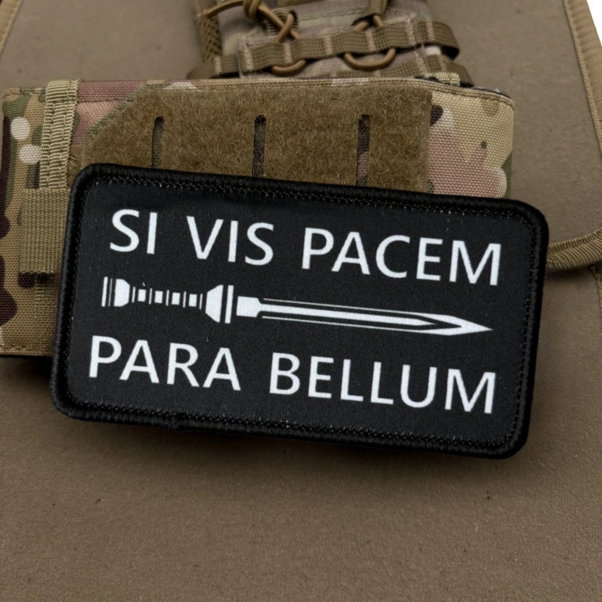 Parche táctico militar SI VIS PACEM PARA BELLUM gancho y bucle - imagen 5
