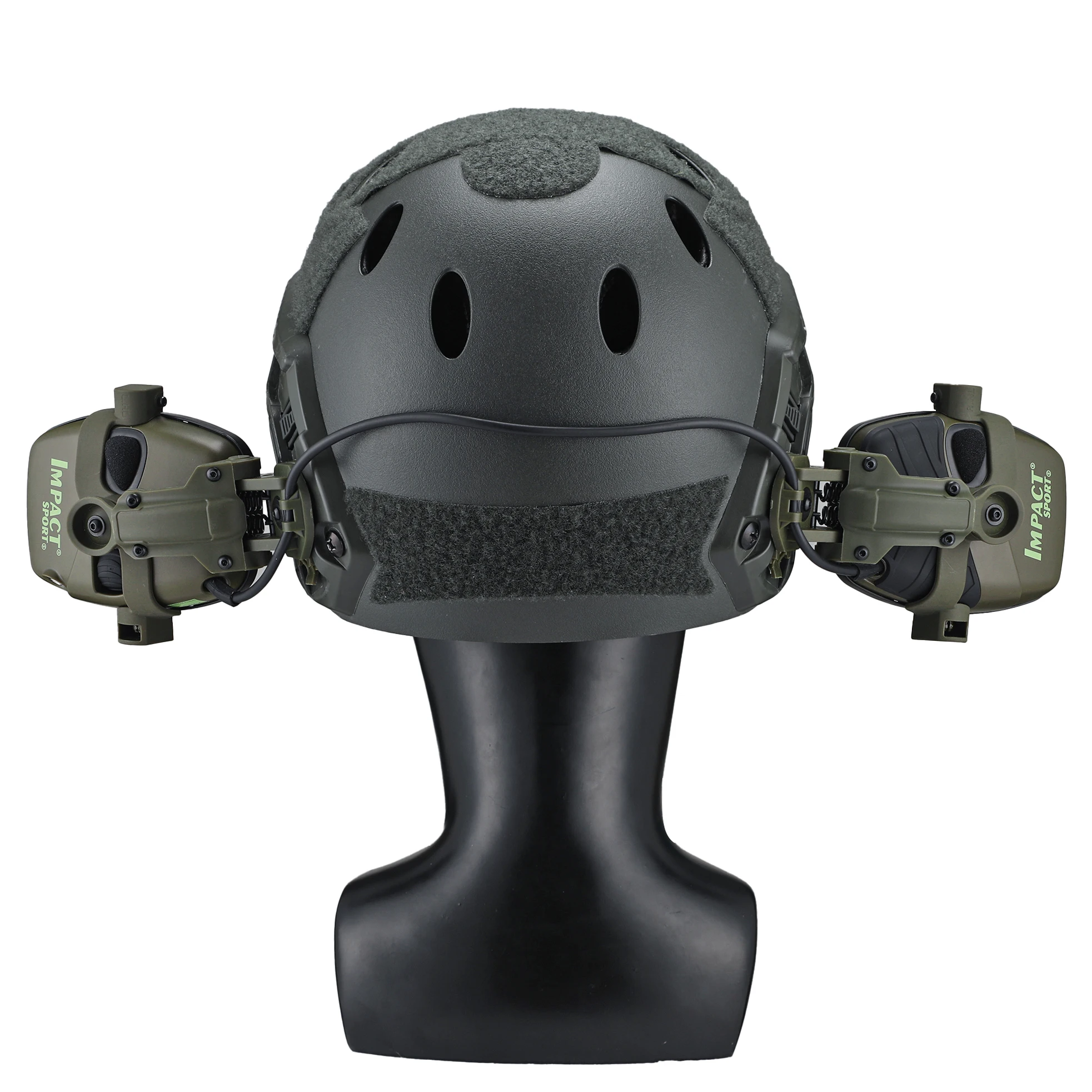 Soporte auriculares casco táctico – Fijación rápida riel trasero - imagen 3