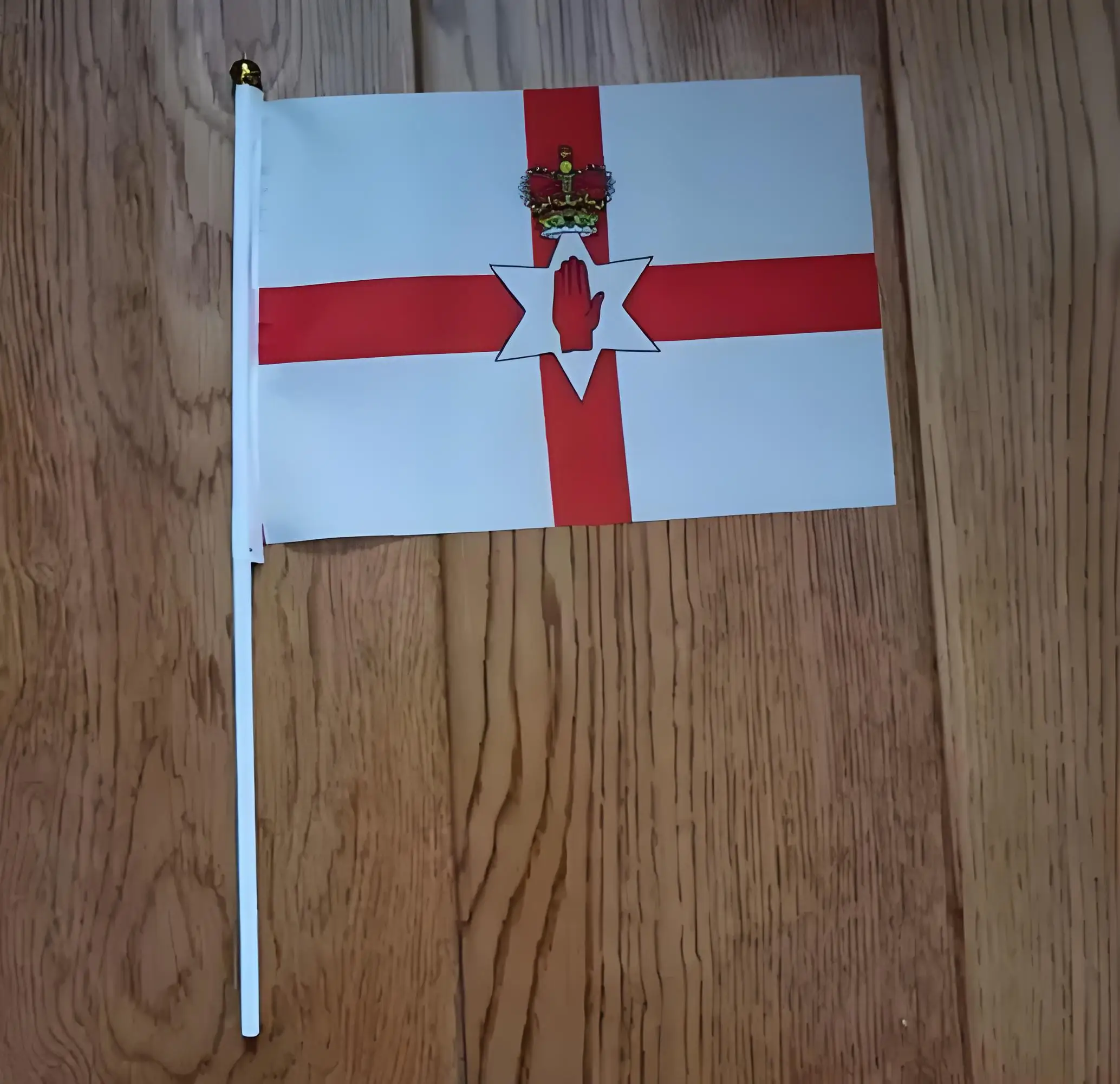Sky Flag Bandera de mano Irlanda del Norte poliéster para desfiles - imagen 5