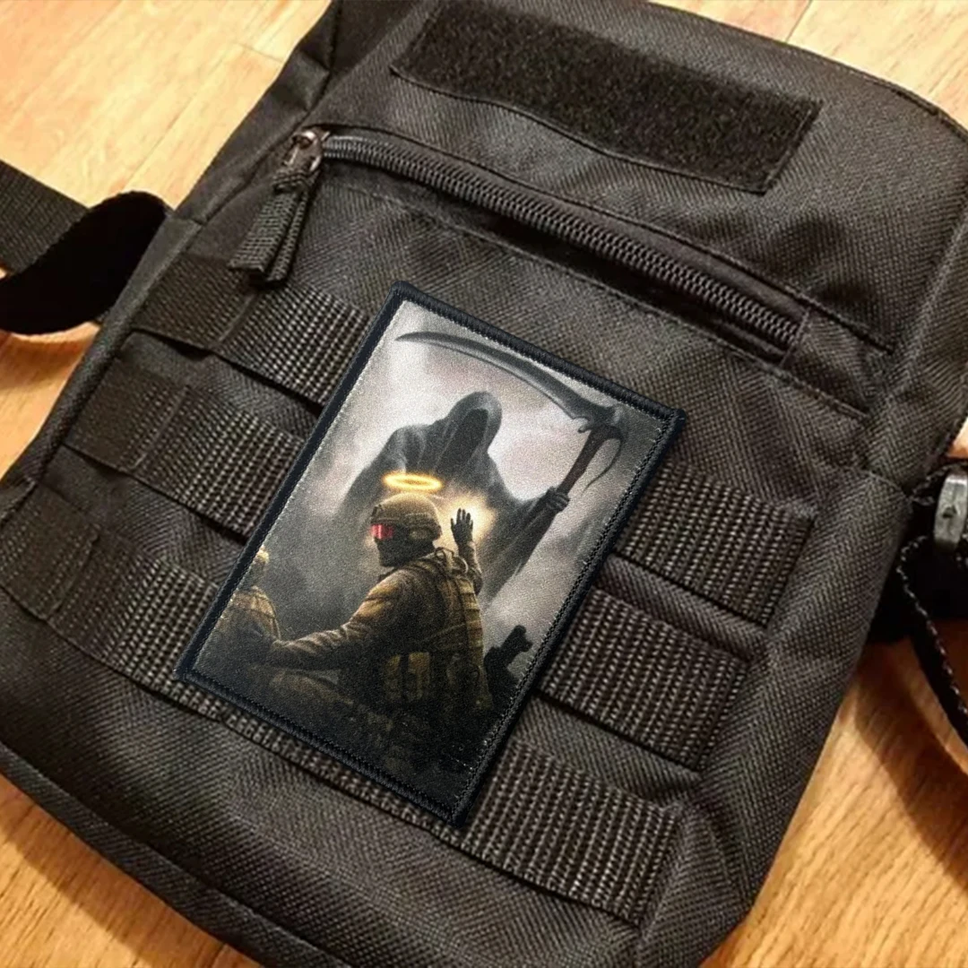 Parche táctico gancho y bucle Grim Reaper fantasía oscura para mochila - imagen 3