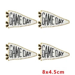 Parche termoadhesivo triangular bordado diseño toalla para ropa