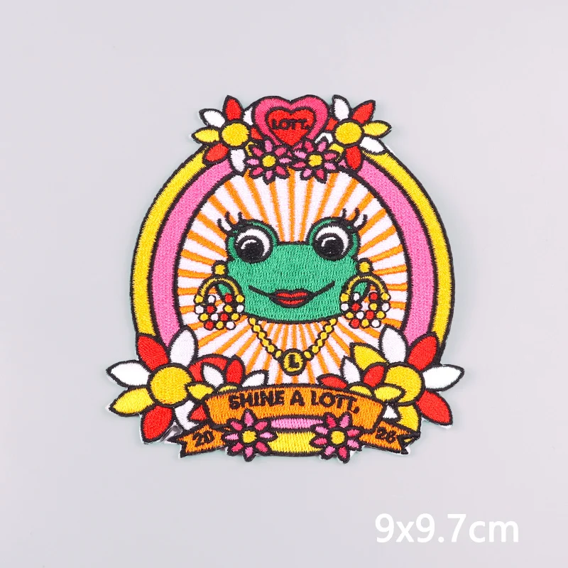Parche bordado Oeteldonk rana rosa para planchar ropa – Festival - imagen 4