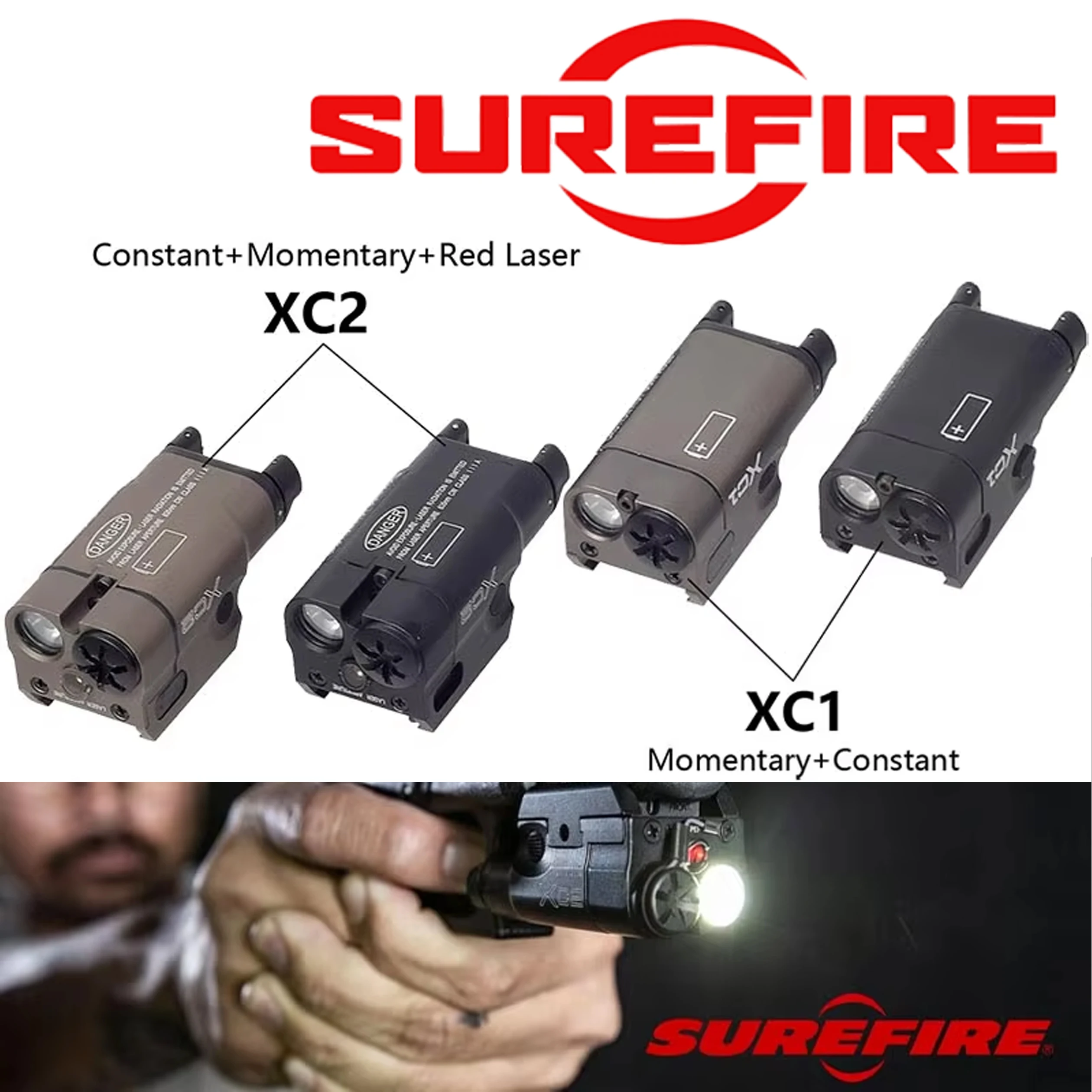 Linterna táctica SureFire XC1 para arma estroboscópica Picatinny - imagen 2