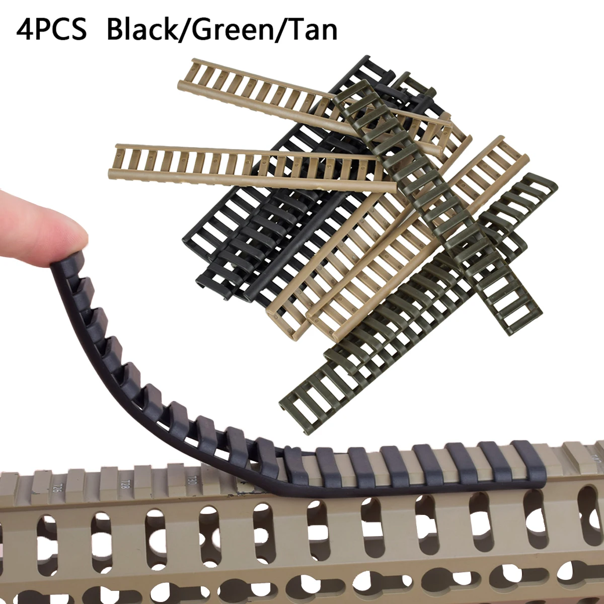 Cubierta de riel táctico Keymod con protector de empuñadura universal y orificio BCM - imagen 4