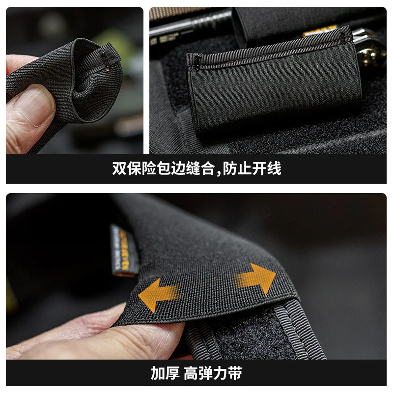 Cinturón MOLLE anillo elástico con gancho y bucle para linterna - imagen 3