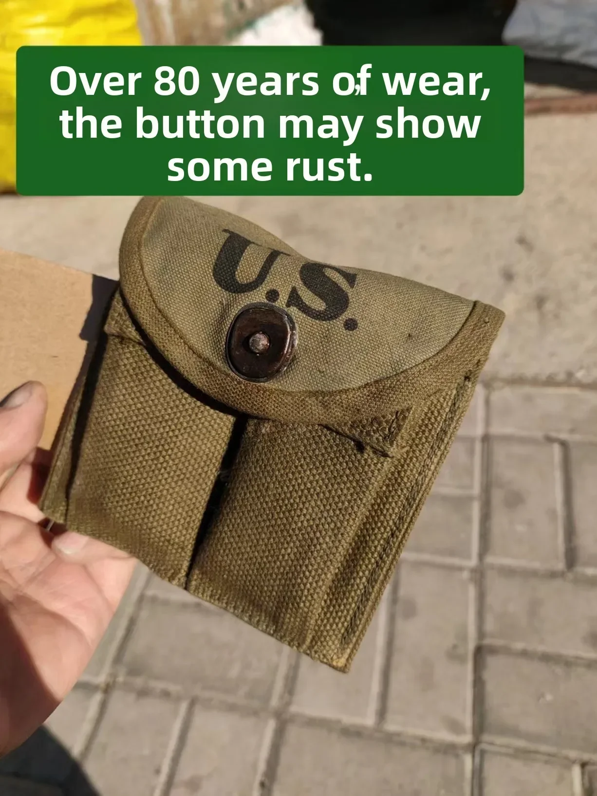 Bolsa porta cargador M1/M2 lona estilo US Army táctica - imagen 2