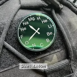 Parche táctico gancho y bucle PI – Insignia científica metal químico