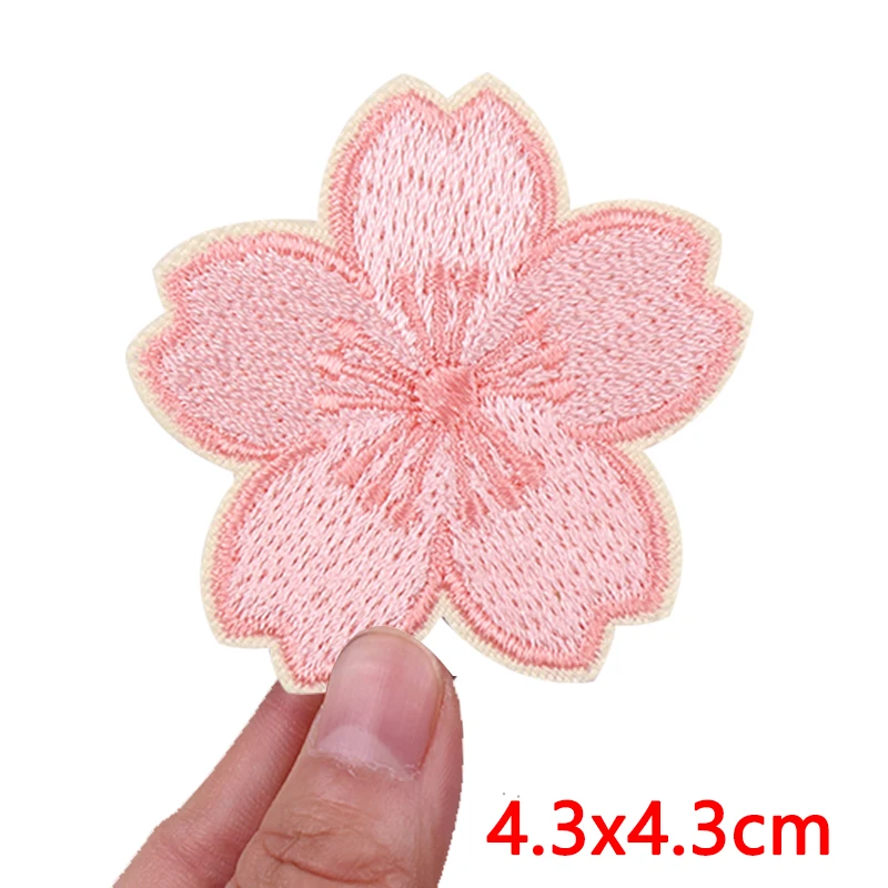 Parche bordado flores de cerezo japonés – Termoadhesivo para ropa - imagen 4