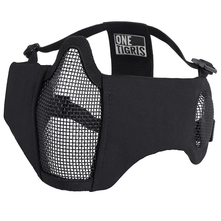OneTigris Máscara táctica de malla plegable airsoft con oídos
