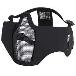OneTigris Máscara táctica de malla plegable airsoft con oídos