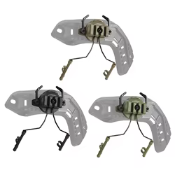 Adaptador Auriculares Riel Picatinny Casco Militar Rotación 360°