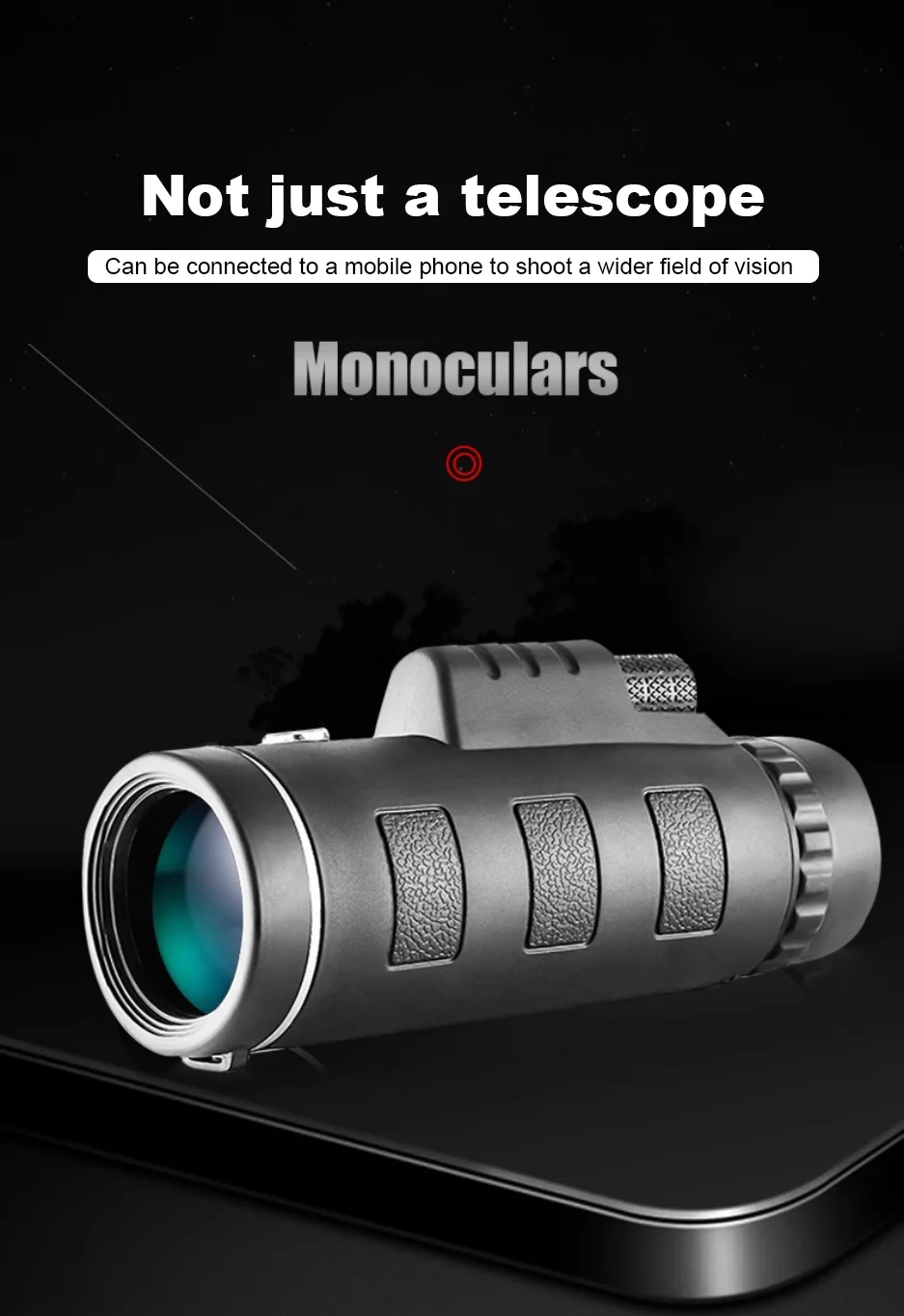 Vista del monocular/telescopio portátil