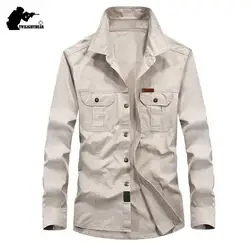 Camisa cargo táctica de algodón corte holgado para hombre militar