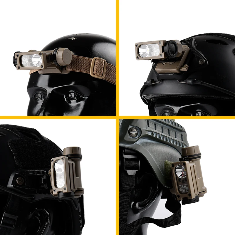 FAST linterna frontal táctica LED, IR estroboscópica impermeable - imagen 5