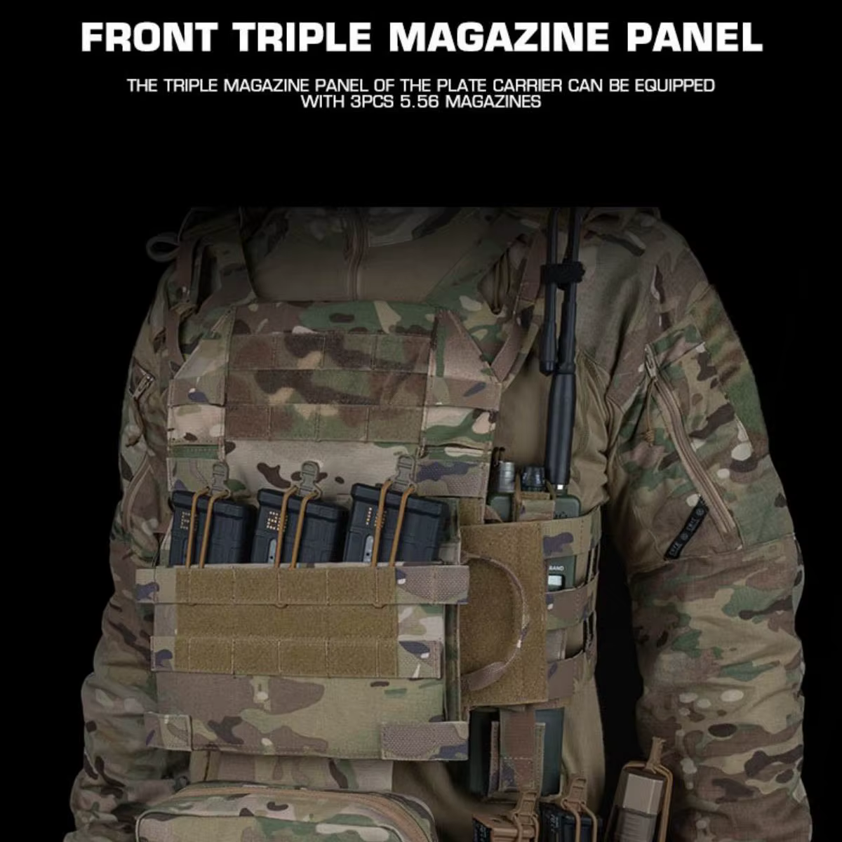 R-Assault 3,0 portaplacas MOLLE con funda revistas y radio - imagen 2