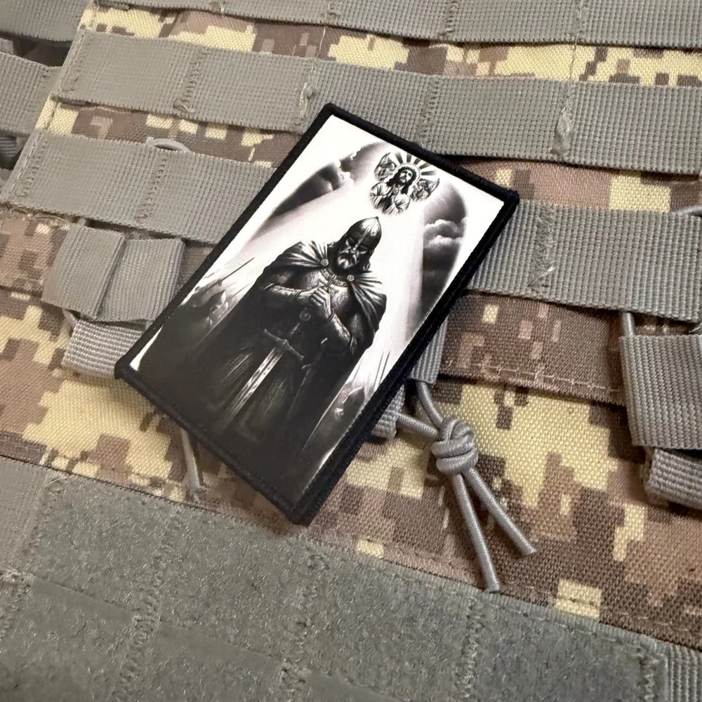 Parche táctico Knight Morale de gancho y bucle escudo cruzado - imagen 5
