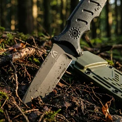 Cuchillo hoja fija táctico G10 con funda resistente para exterior