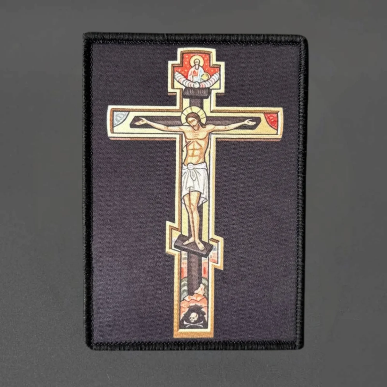 Parche táctico de Jesús con crucifijo ortodoxo de velcro - imagen 5