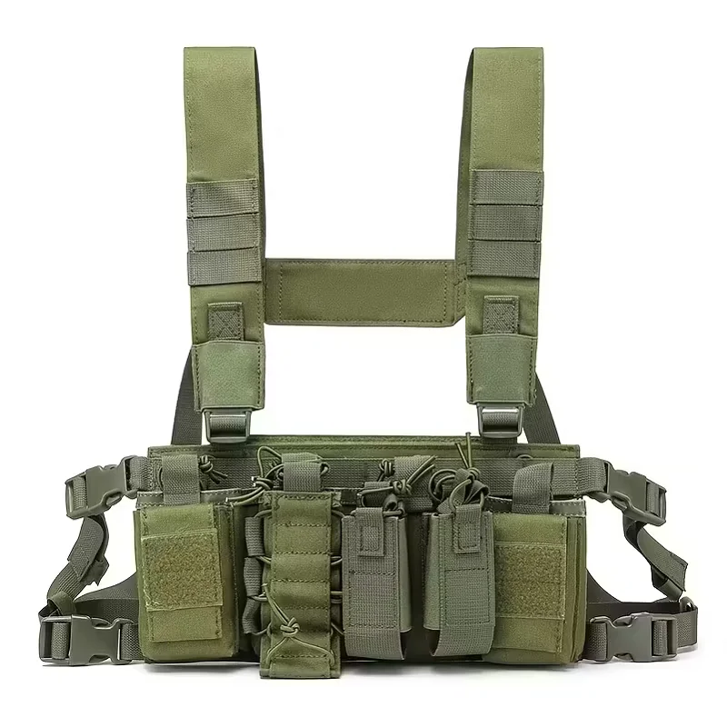 Chaleco táctico D3 MOLLE para Airsoft y paintball con bolsa cargadores - imagen 5
