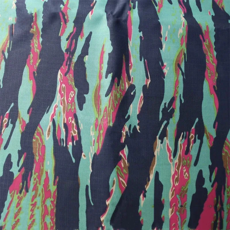 Tela camuflaje ripstop tigre Miami rayas algodón y nailon táctico