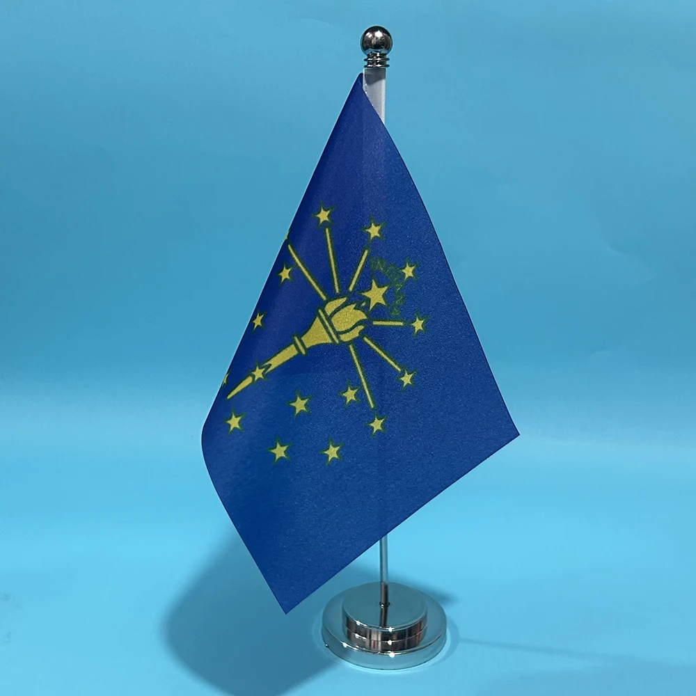 Bandera Indiana para escritorio de oficina en poliéster - imagen 3