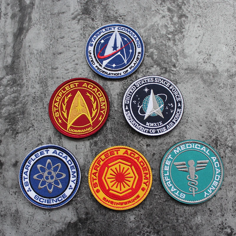 Parche bordado serie espacial con velcro para chaqueta y mochila