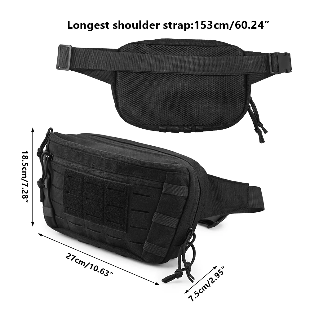 Bolsa táctica CCW con riñonera y correa larga al hombro EDC oculta - imagen 4