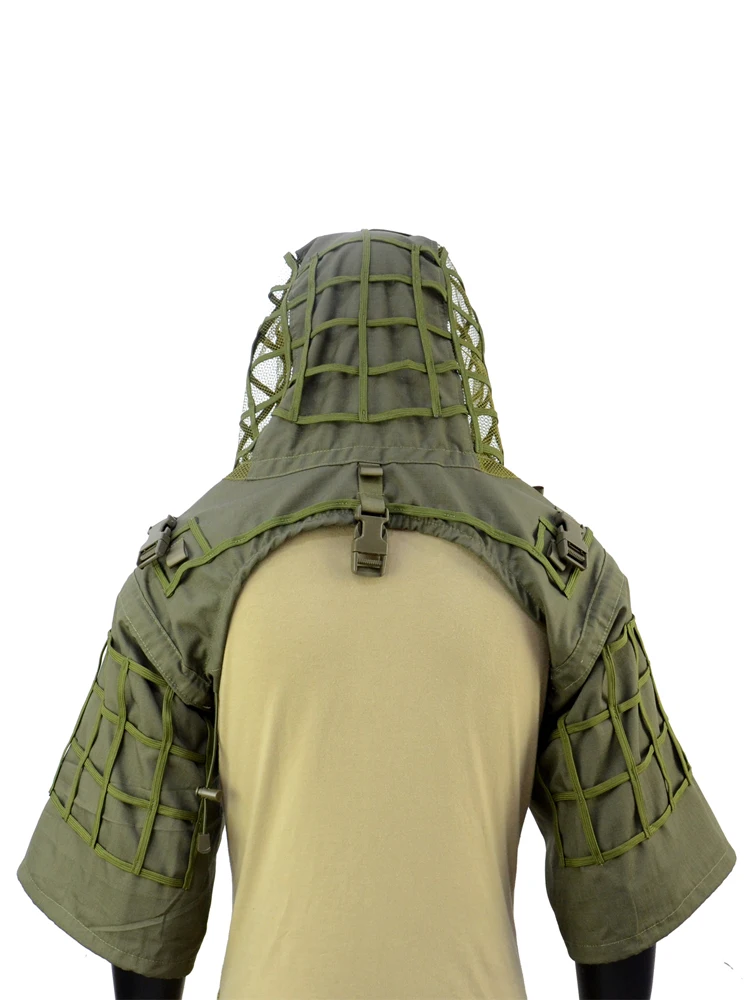 Traje Ghillie de francotirador con capucha y chaqueta camuflaje - imagen 5